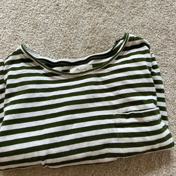 Madewell green striped tee - Picture 3 of 4